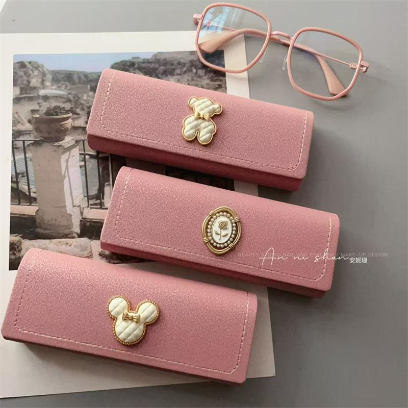 2025 New Light Luxury Girly Frame Glasses Case Rose Mickey Glasses Storage Bag for Girls with High Aesthetic Appeal 2025 New Light Luxury Girly Frame Glasses Case Rose Mickey Glasses Storage Bag for Girls with High Aesthetic Appeal
