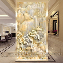 Art glass background wall Entrance screen partition Living room Tempering process glass Jane European landscape painting