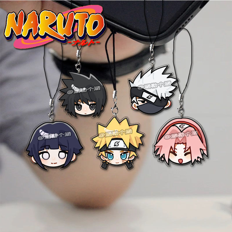 Naruto Phone Chain Versatile High-Value Fresh Style Uzumaki Naruto Sasuke Kakashi Backpack Pendant Chain