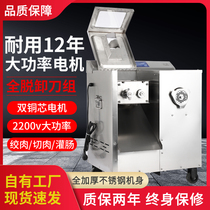 Meat grinder commercial high-power powerful electric stainless steel multi-function dumpling stuffing shredded vegetables sliced silk enema large