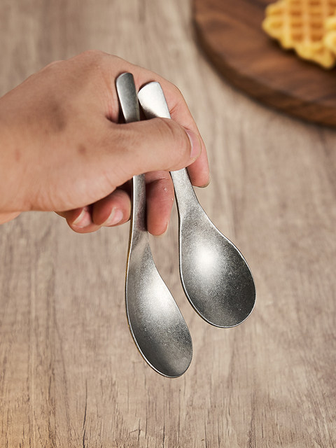 Retro old spoon household spoon 304 stainless steel spoon children's spoon high-value spoon watermelon spoon