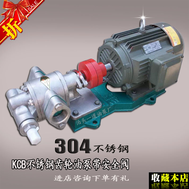 Stainless steel gear oil pumps KCB18 3 33 3 55 83 3 with safety valve conveying oil pumping self-suction gear pump
