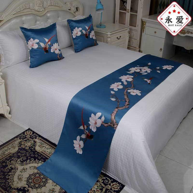 Bed flag bed tail towel Nordic bed tail towel luxury hotel hotel bedding household B & B European style simple