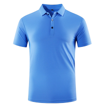 Quick-drying polo shirt custom work clothes t-shirt printed logo printed short-sleeved lapel sports fitness coach clothes