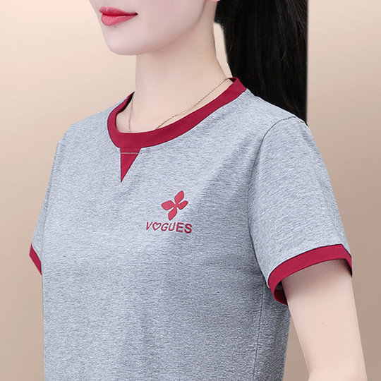 Женская футболка с короткими рукавами на правом плеча, лето 2021, новая модная футболка с круглым вырезом и принтом, свободный повседневный хлопковый топ