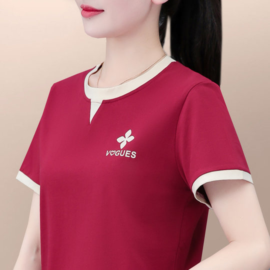 Женская футболка с короткими рукавами на правом плеча, лето 2021, новая модная футболка с круглым вырезом и принтом, свободный повседневный хлопковый топ