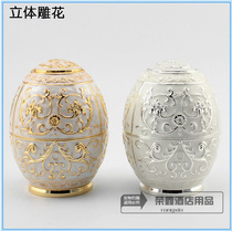 Stainless steel toothpick barrel carved portable toothpick box metal automatic Hotel KTV toothpick barrel home furnishings