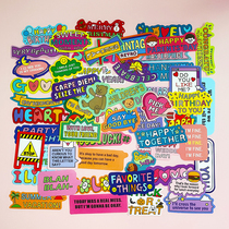 50 English letters laptop stickers hand account ipad mobile suitcase suitcase stickers waterproof
