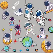 Cartoon cute astronaut suitcase sticker laptop phone ipad water cup decorative sticker waterproof