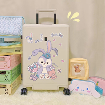 Rabbit suitcase suitcase sticker cartoon cute large whole trolley box wall refrigerator sticker waterproof
