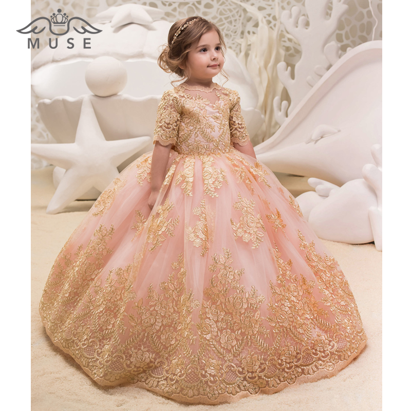 Váy mới 2018 cho bé sinh nhật bé gái sinh nhật công chúa đầm hoa nhỏ bé gái váy bé gái công chúa váy pettiskirt - Váy trẻ em váy đầm thu đông cao cấp bé gái