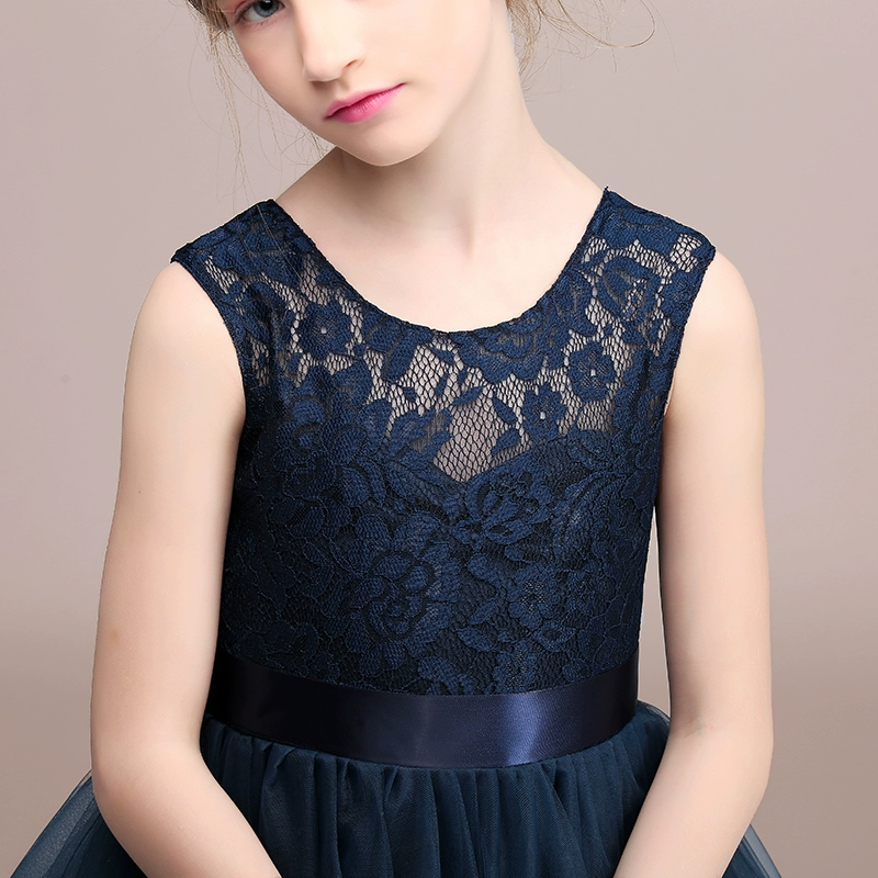 MUSE cô gái buổi tối ăn mặc hoa trẻ em của công chúa pettiskirt trẻ em của đàn piano hiệu suất ăn mặc dài hiển thị mùa xuân và mùa hè mới quần áo trẻ em xuất khẩu