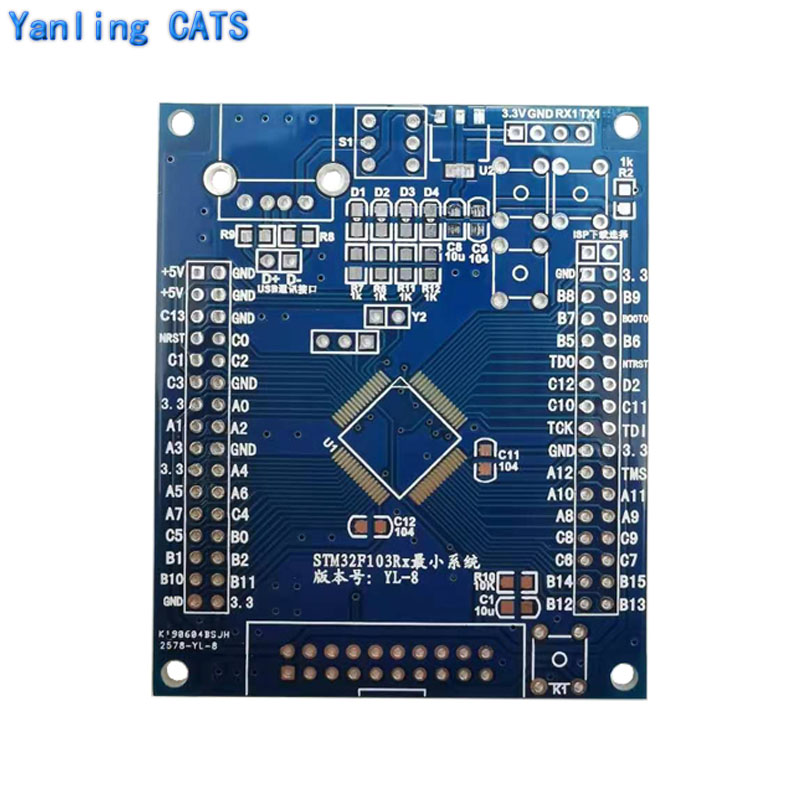 YL-8 YL-8 STM32F103 development board minimum system core board LQFP64 foot can weld PCB empty board kit