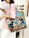 Canvas Bag Women's Handbag Large Capacity Shopping Bag Fashionable Cartoon Kindergarten Children's Clothes Quilt Storage Bag