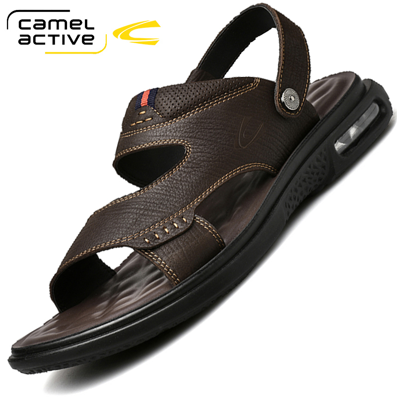 Camel dynamic sandals men's 2021 new summer men's casual leather sandals soft bottom non-slip air cushion sandals and slippers