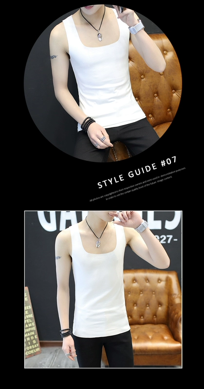 Liền mạch và vô biên nam chất rắn cotton Slim vest skinny thể thao thể thao chạm đáy mồ hôi vest nam công việc ba lỗ