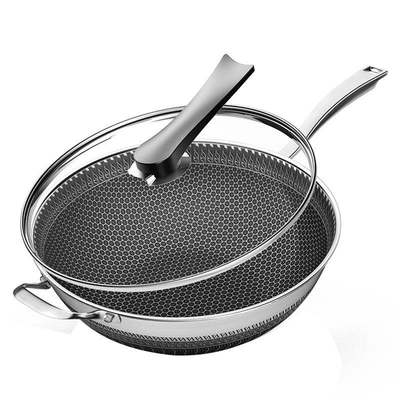 【炊尚】全蜂巢304不锈钢不沾锅