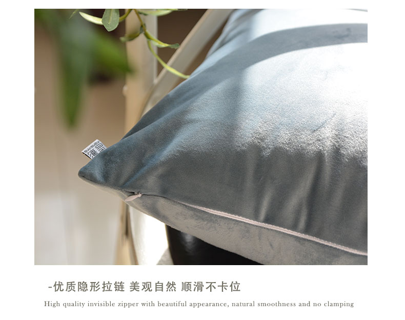 Gối sofa đệm phòng khách phong cách Bắc Âu hiện đại tối giản rắn nhung nhung lưng đệm gối gối - Trở lại đệm / Bolsters mền gối 2 trong 1
