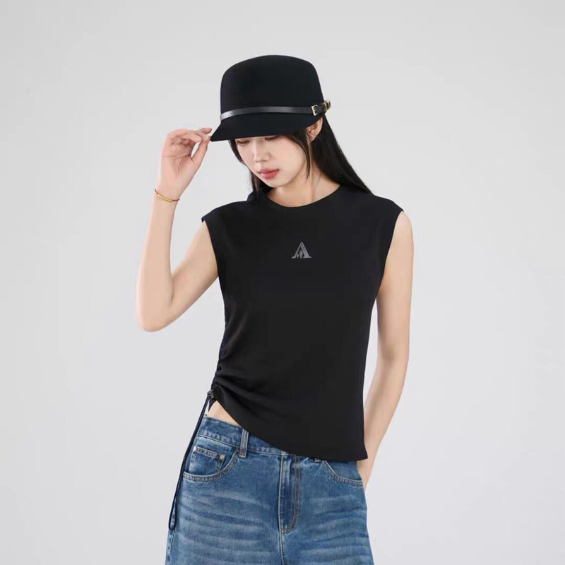 Ama's Official Website Women's Clothing 2026 Spring/Summer New Authentic Fashion Versatile Letter Print Vest 530154
