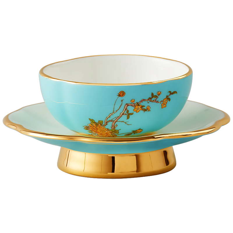 永丰源西湖蓝茶杯G20风格釉中彩瓷茶杯2头中式茶具组-Taobao-Tmall