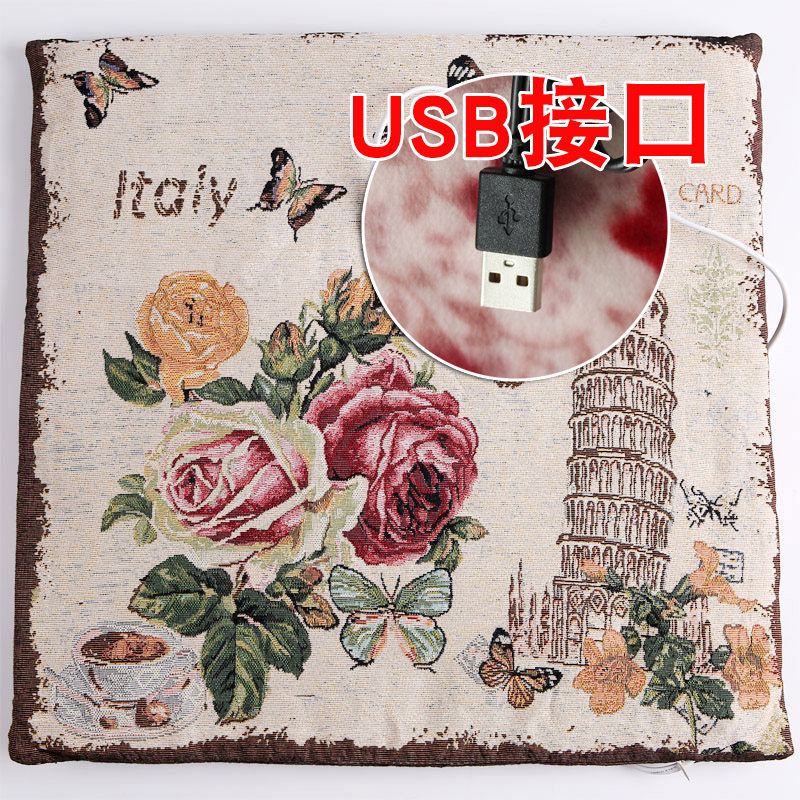 Multifunction Heating Cushion Women's Office Home USB Electric Warm Pad To Speck To Wrinkle Verification Fingerprint and culvert