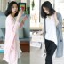 Summer Long Large-code 2020 mùa xuân ăn mặc Hàn Quốc Cardigan nữ loose-fitting knitshirt dài tay áo mỏng chống nắng hàng đầu 