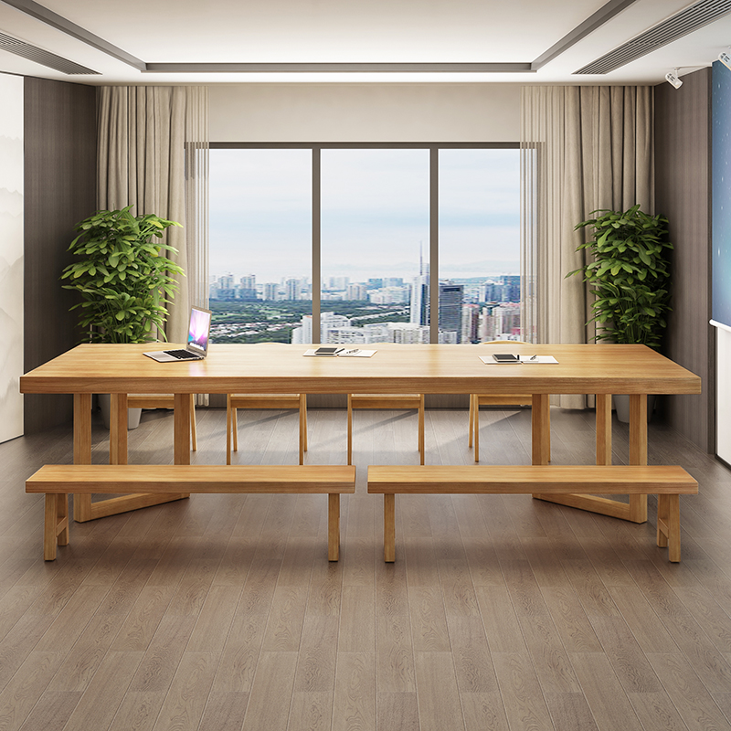 Nordic Solid Wood Table Long Table Simple Modern Library Desk Desk to Talk Table and Chair Combination Table