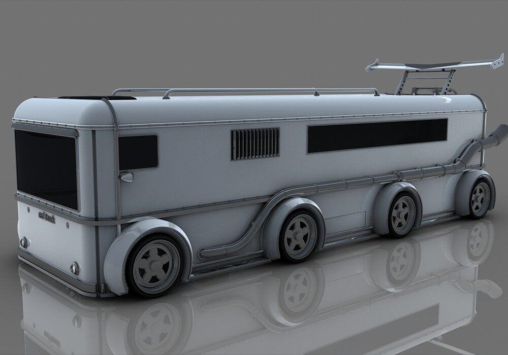 【3D模型】巴士汽车C4D模型-PoseAe