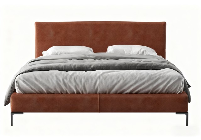 【3D模型】棕黑软包床 3D 模型-PoseAe