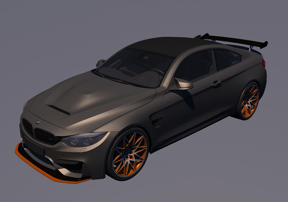 【3D模型】宝马M4汽车C4D模型-PoseAe