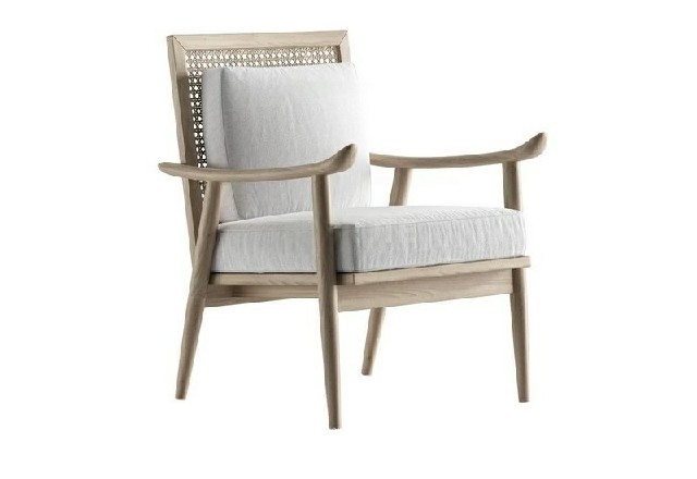 【3D模型】浅木藤编灰垫椅 3D 模型-PoseAe