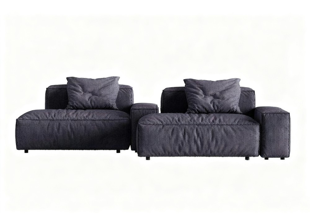 【3D模型】深灰模块组合沙发 3D 模型-PoseAe