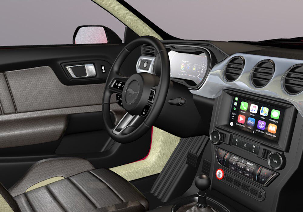 【3D模型】福特野马含内饰汽车C4D模型-PoseAe