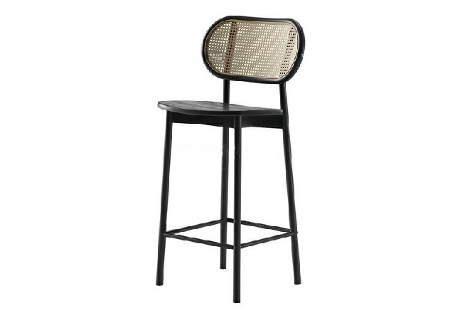 【3D模型】黑框藤编高脚凳 3D 模型-PoseAe