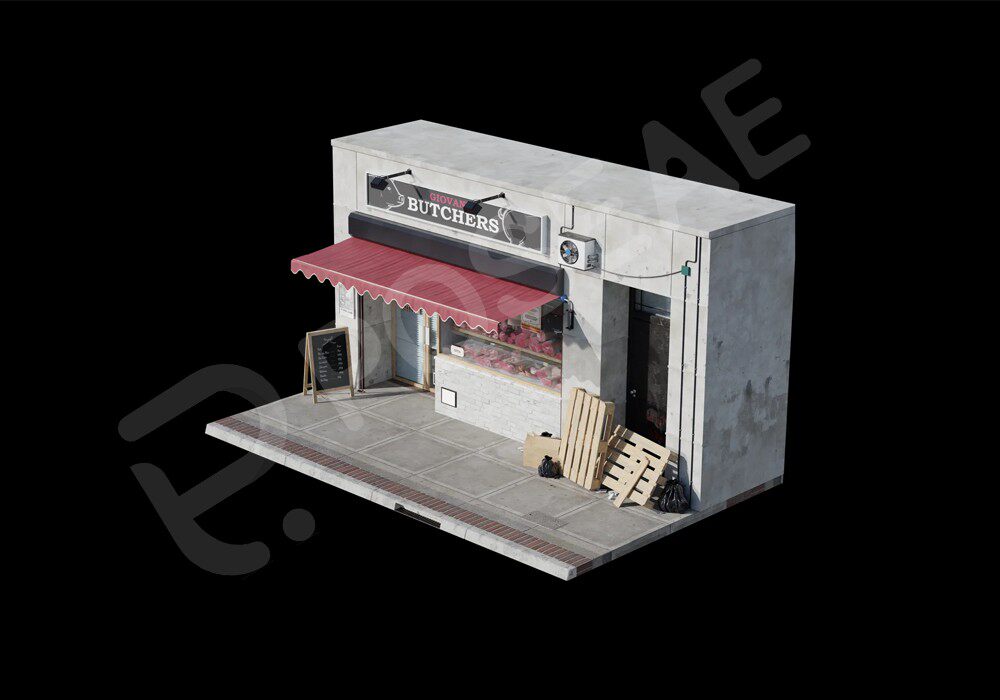 【3D模型】迷你肉铺3D模型-PoseAe