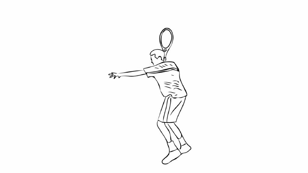 【实拍视频】带通道的网球素描手绘动画击球02-PoseAe视频创意库