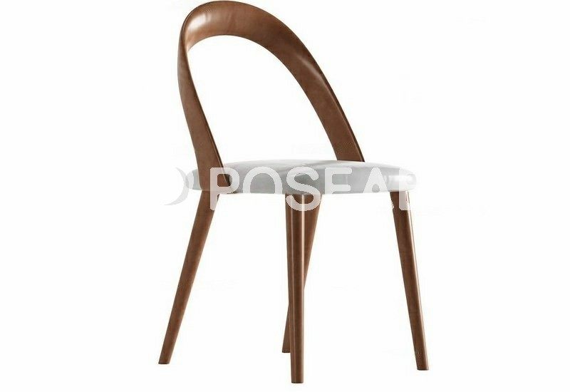 图片[1]-【3D模型】棕木白垫休闲椅 3D 模型-PoseAe视频创意库