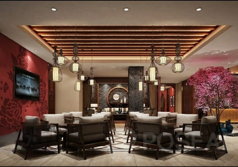 图片[1]-【3D模型】新中式会所大厅 3D 模型-PoseAe视频创意库
