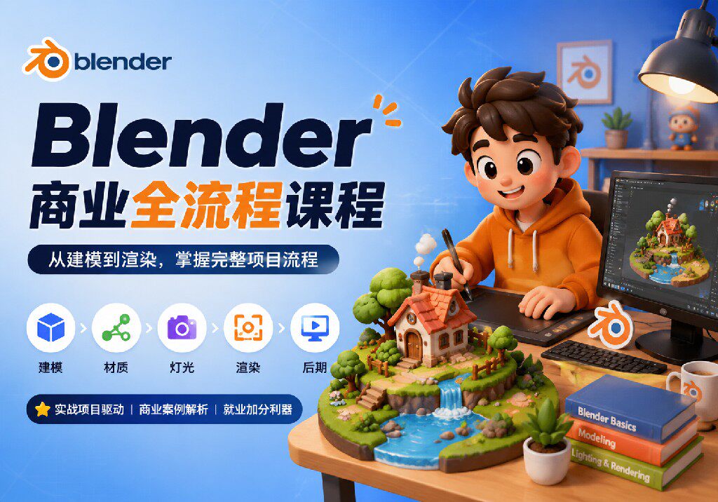【Blender教程】Blender商业全流程课程-PoseAe