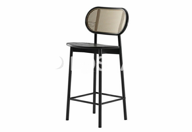 图片[1]-【3D模型】黑框藤编高脚凳 3D 模型-PoseAe视频创意库