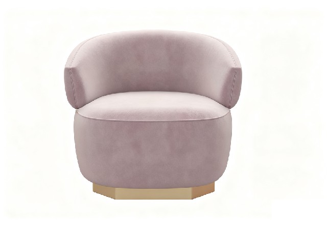 【3D模型】粉紫绒布休闲椅 3D 模型-PoseAe