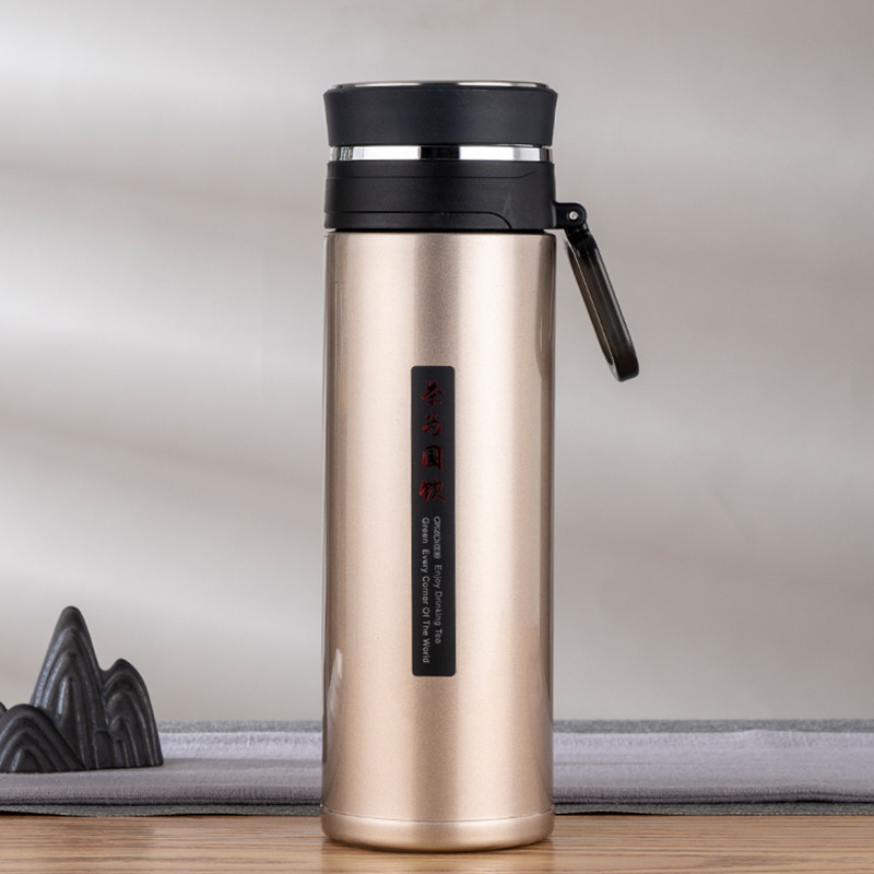 Men's and women's student portable thermos cups custom printing tea water separation tea cup gift water cup custom lettering