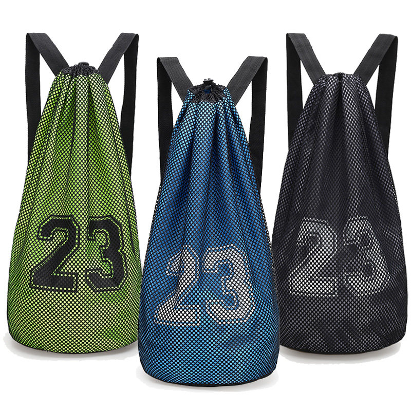 Customized basketball bag training bag basketball netbag pocket pocket pocket pocket pumping double shoulder bag large capacity