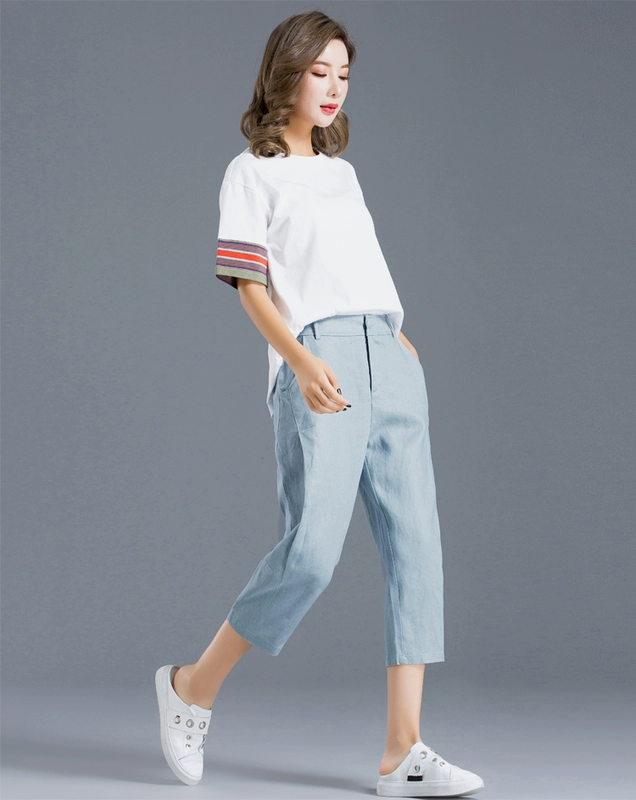 Quần cotton lụa tơ tằm nữ cắt cúp quần 2019 quần nữ mùa hè mới - Quần Harem quần bò nữ đẹp