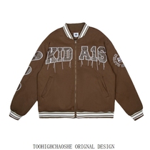 Caring Solid Flocking Imported Cotton Jersey Day Style Female College Student Original Jacket Small Crowdplus Suede Superior Sense Baseball Suit