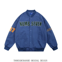 Retro Pilot Jacket Vibe Wind High Street Baseball Suit Womens Winter Thickening Brown Clay for Blue State Tide American Men