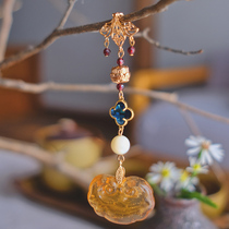 Xiao Gongzi) Rong Ruo) Original Glazed baby lock handmade Chinese cheongsam hanging P31