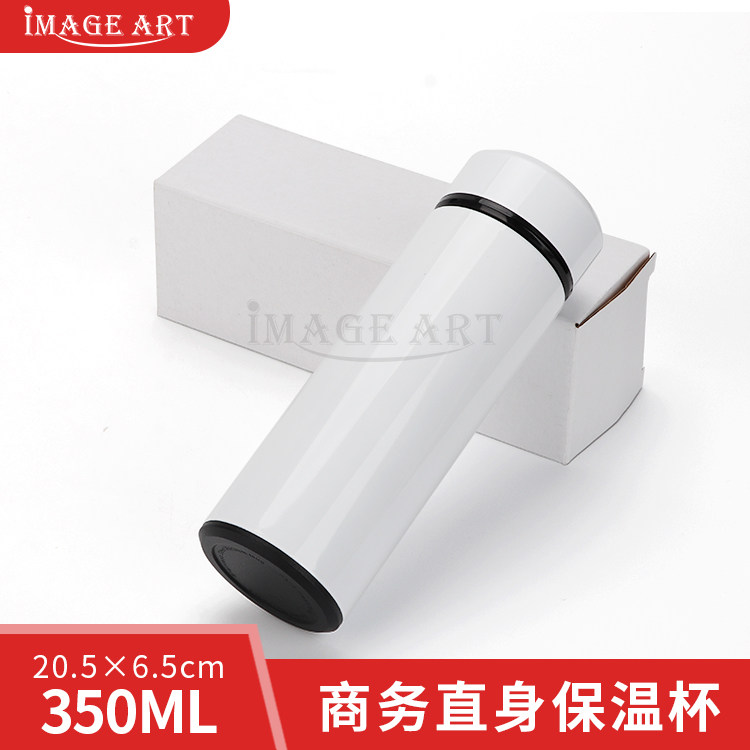 Thermal transfer mug printing photo word mug stainless steel water mug flat cover business straight body vacuum mug