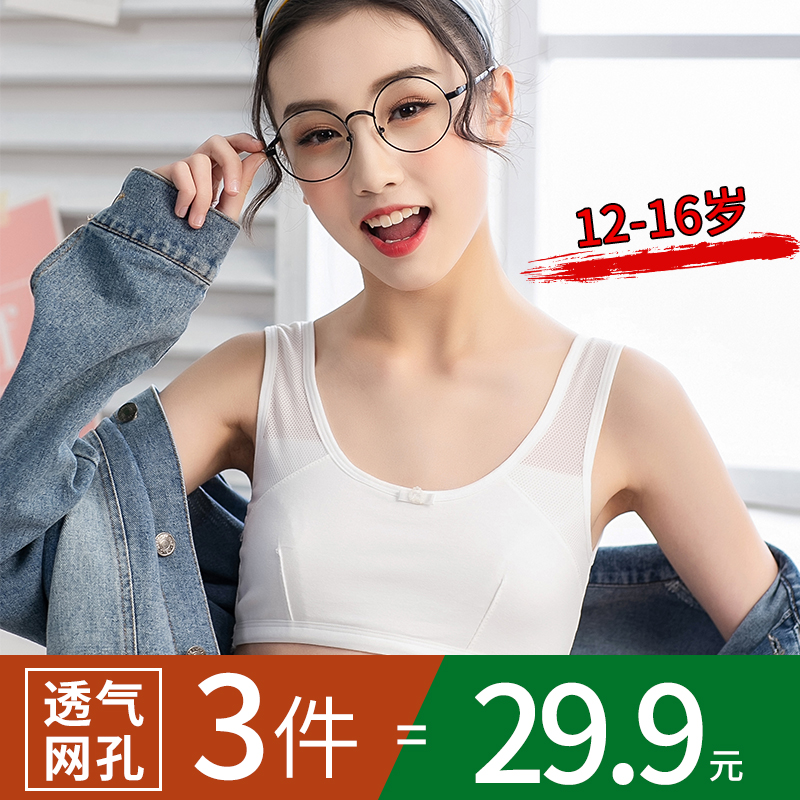 Girls ' underwear, student development, junior high school students, pure cotton thin vest, summer girls, children, big children, thin bra
