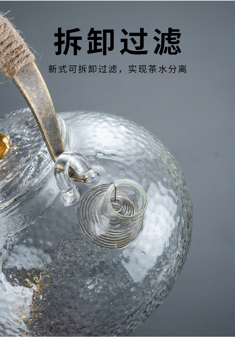 Suit the electric TaoLu boiled tea, the household small office glass kettle pot of Japanese.mute tea stove hammer